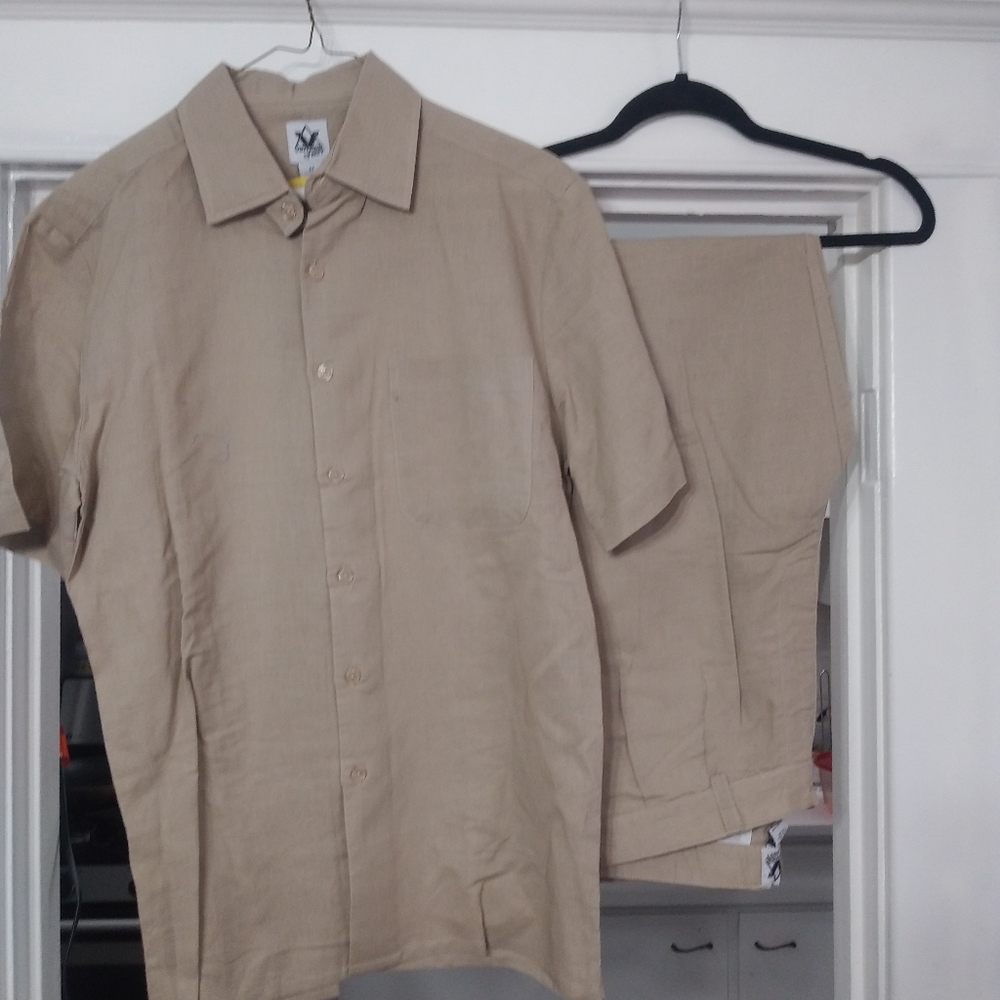 Men's Walking linen set pants and shirt size M